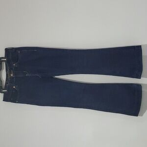 Vintage Y2K Buffalo David Bitton blue Flare jeans w gold pocket details sise 28
